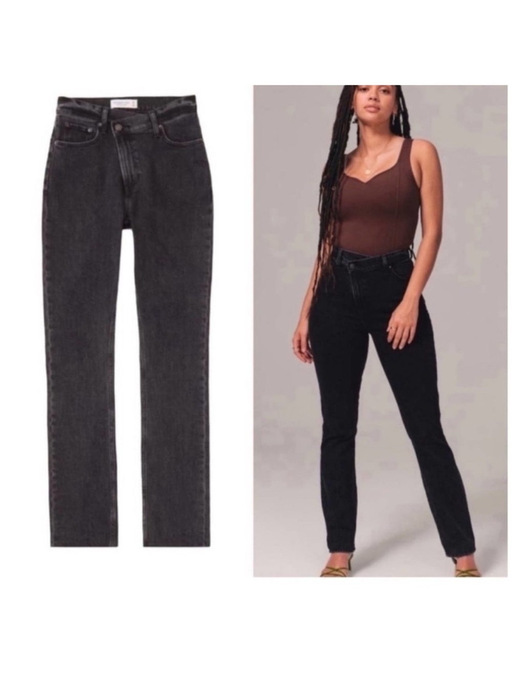 Abercrombie ultra high 90s slim straight jeans Cross waist curve love 28 / 6